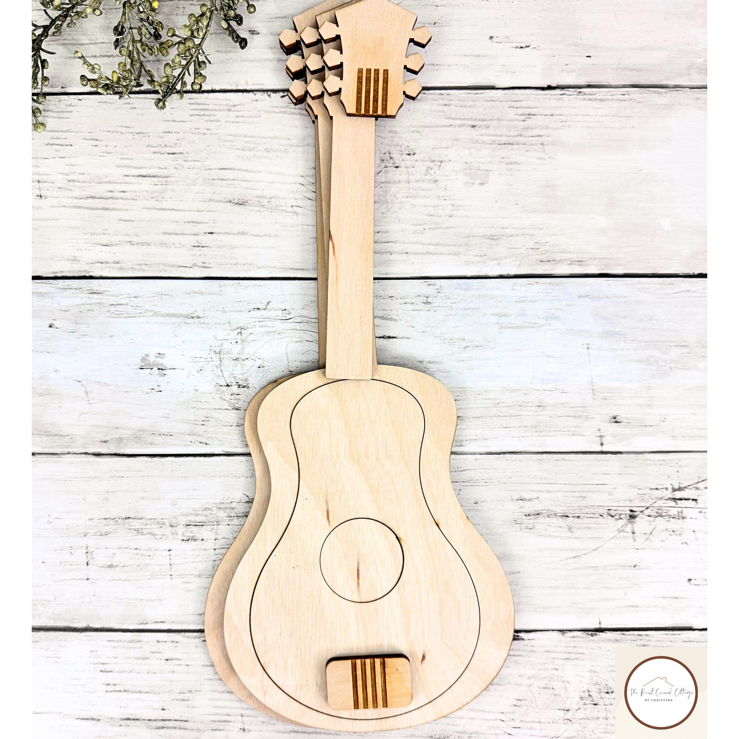 DIY Guitar Wood Kit | Laser Cut Birch | Musical Decor
