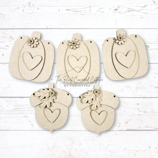 Fall Harvest Garland – Pumpkins & Acorns