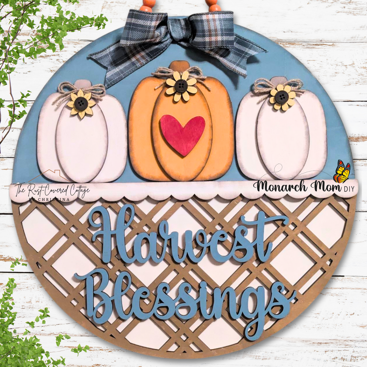 Fall Harvest Door Hanger – Unfinished DIY Wood Kit