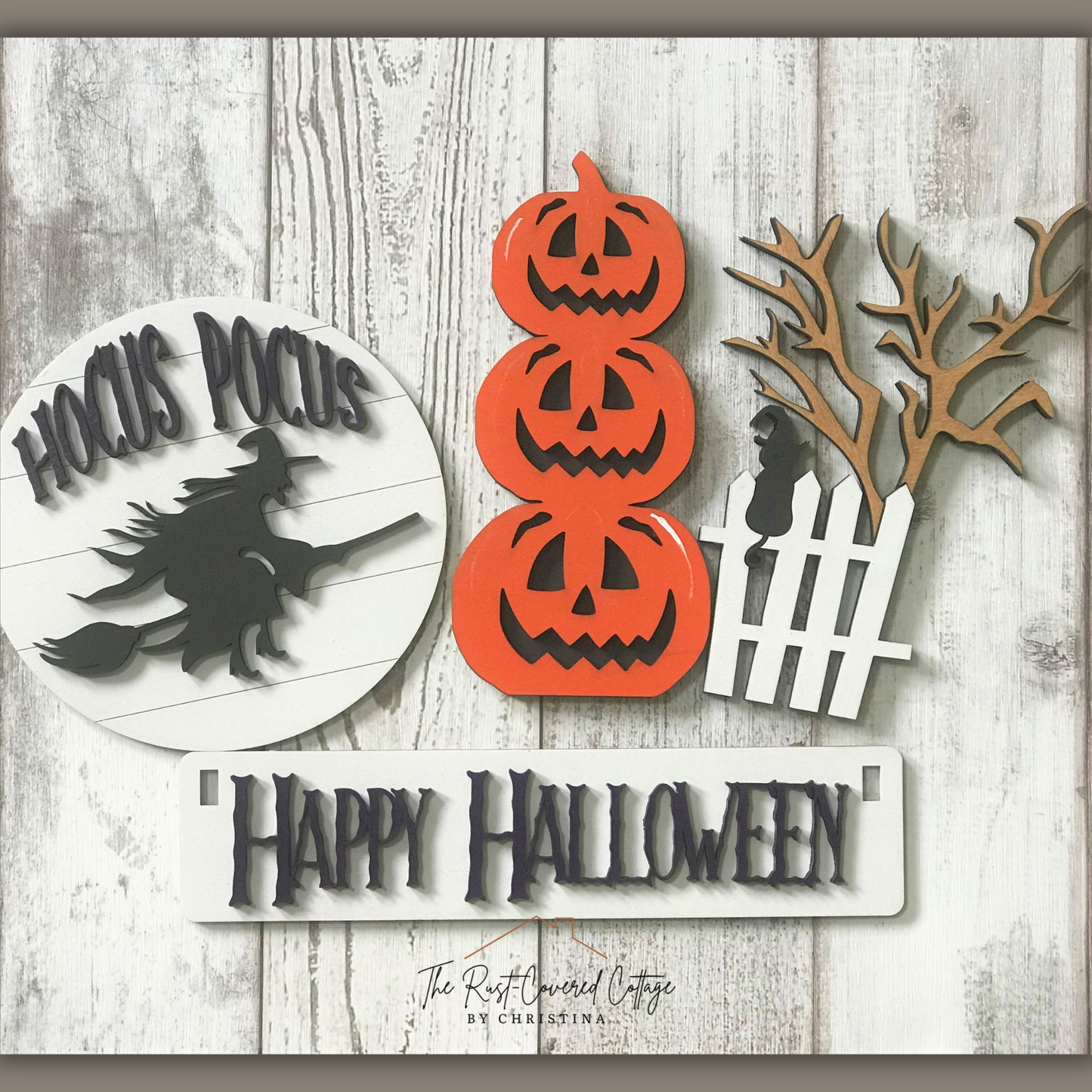 Hocus Pocus Wagon Insert | Halloween DIY Wood Kit – Unfinished | 1/4" Birch | Fits Interchangeable Wagon