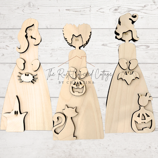 Hocus Pocus Witches| DIY Wood Kit| Halloween