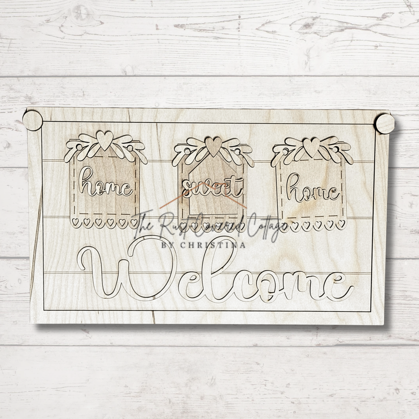Home Sweet Home Banner Set – Interchangeable Sign Add-On (DIY Wood Kit)