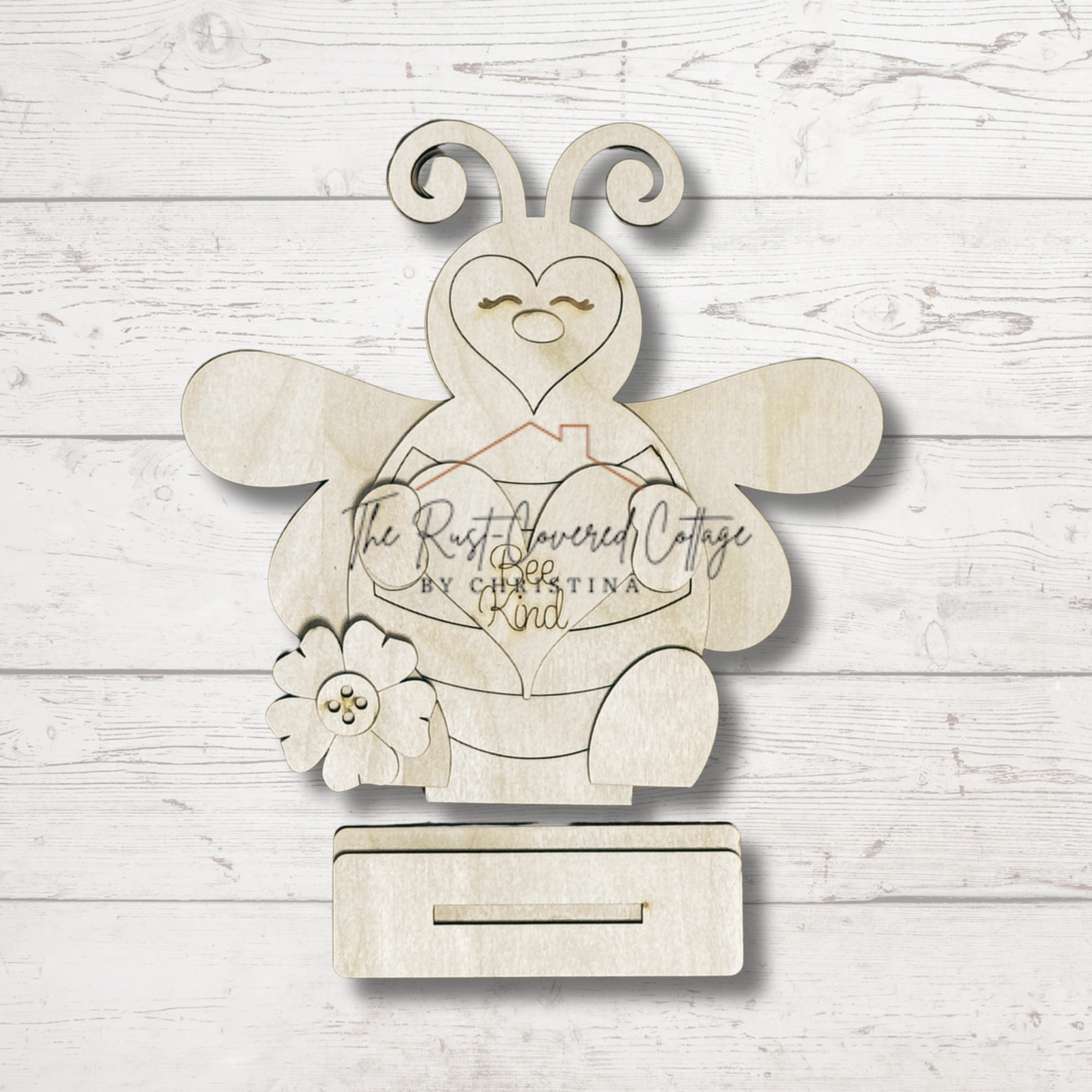 Honey Bee Shelf Sitter Trio – DIY Wood Kit Set, Laser Cut 1/4" Birch