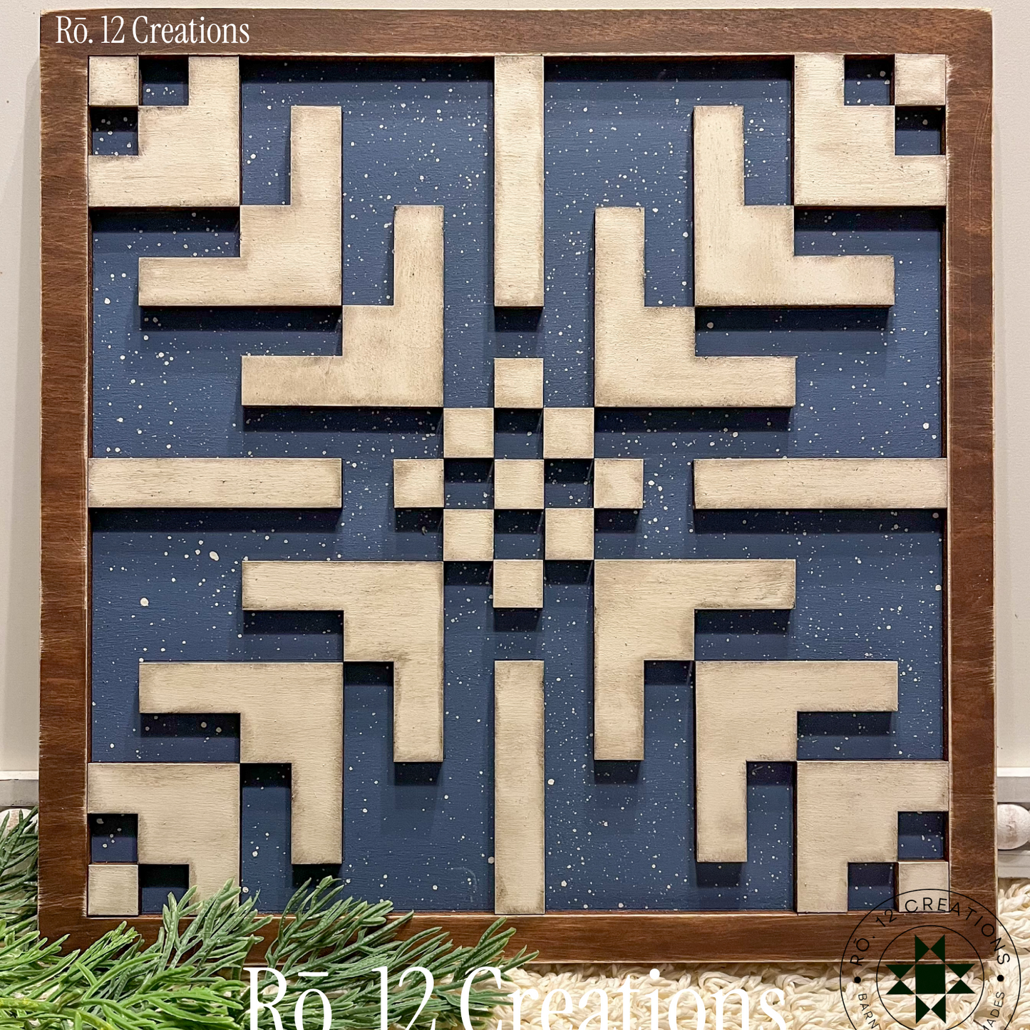 Nordic Snowflake Quilt Block | Laser Cut Wood Kit