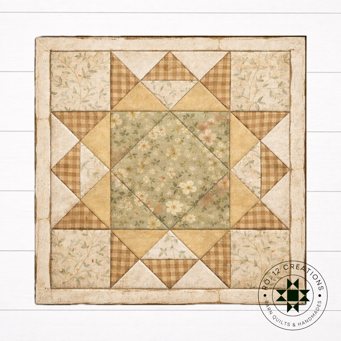 Vintage Crown of Thorns- Barn Quilt DIY Wood Kit