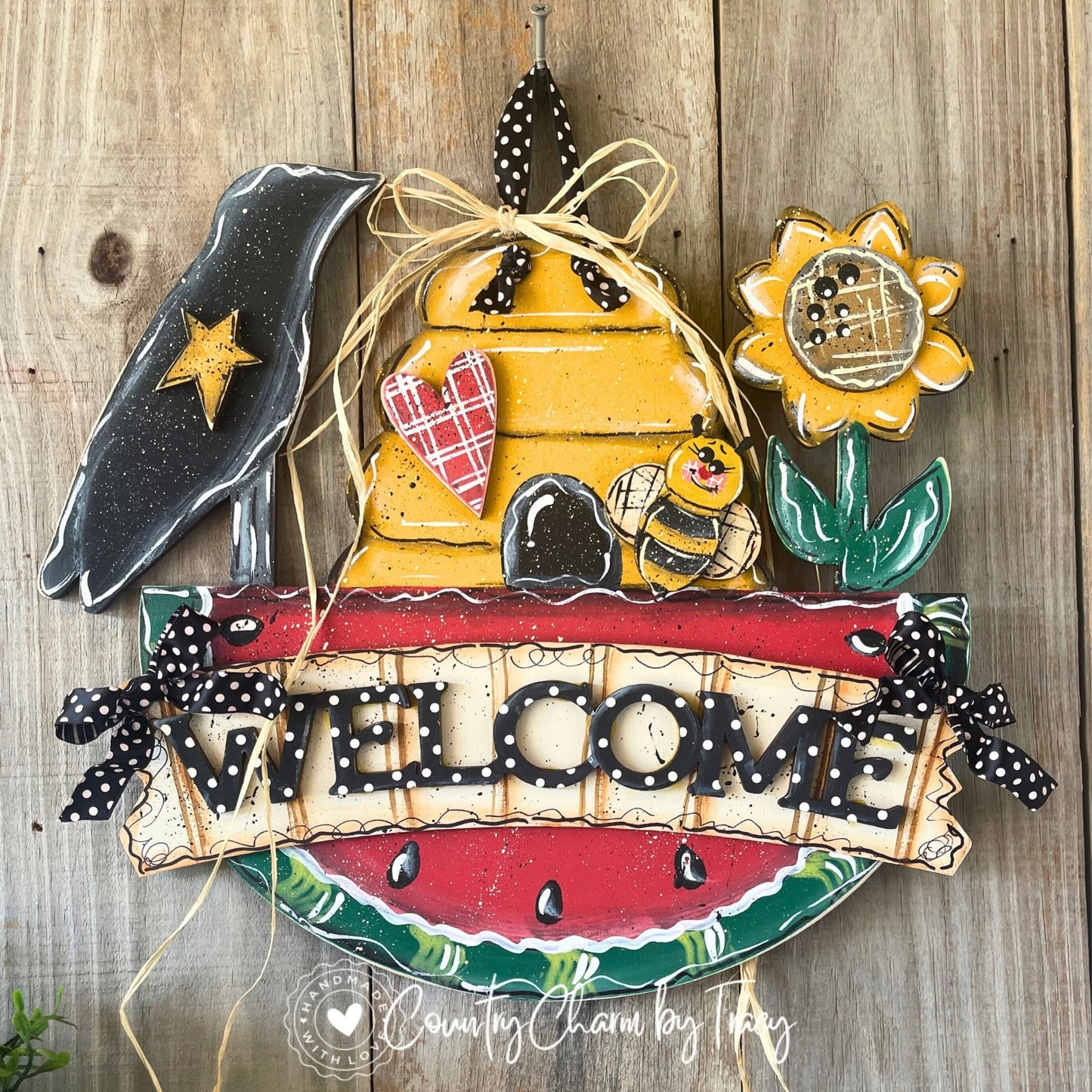 Sweet Summertime Wood Hanger Kit | Laser Cut DIY Craft | Farmhouse Summer Decor