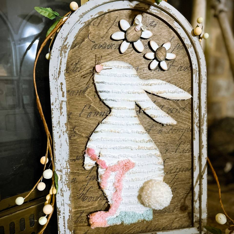 Vintage Arched Bunny Decor Kit | Unfinished DIY Wood Kit | 4 Sizes
