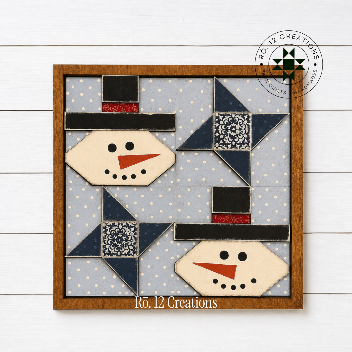 Snowmen Quilt Block- Barn Quilt DIY Wood Kit