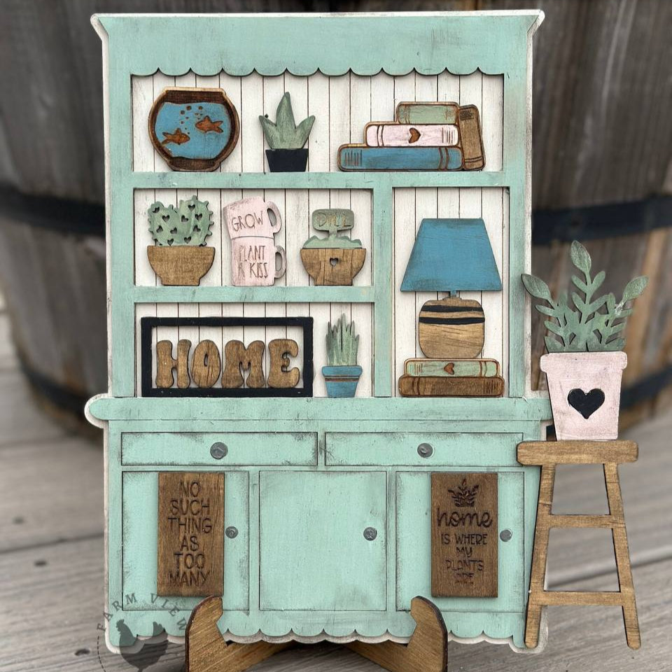 Home Is Where My Plants Are Hutch | Cottage Hutch Series