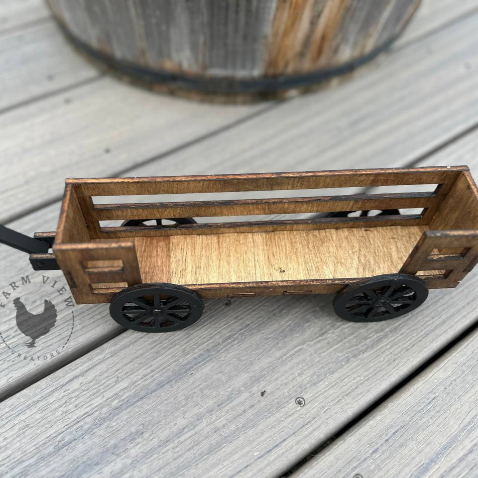 Interchangeable Wagon Starter Set with "Home" Insert | DIY Wood Kit | The Rust-Covered Cottage