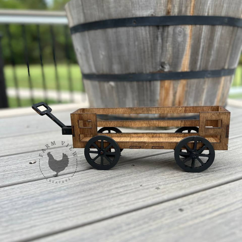 Interchangeable Wagon Starter Set with "Home" Insert | DIY Wood Kit | The Rust-Covered Cottage