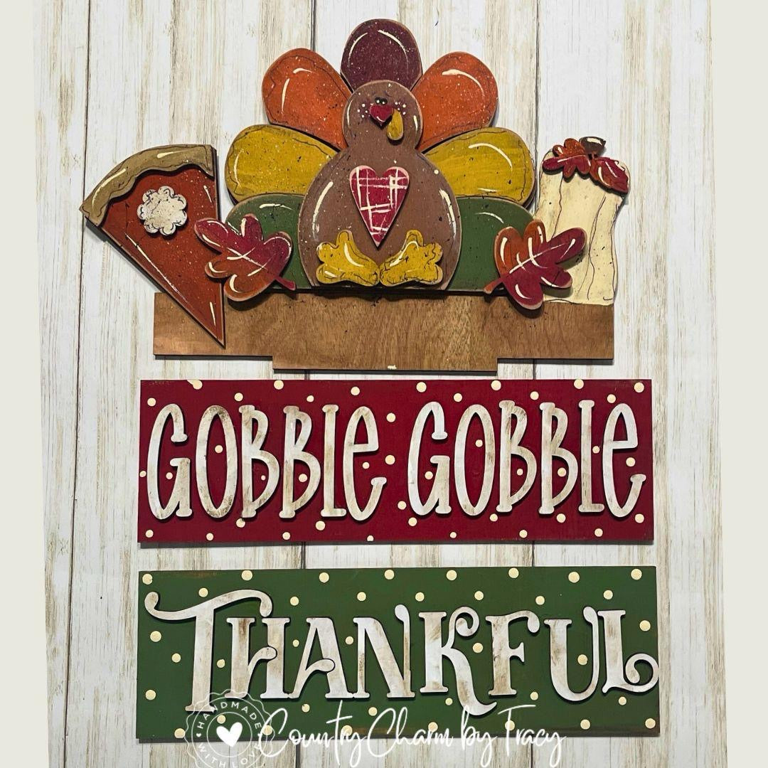 Thanksgiving Window Box Insert | DIY Turkey Wood Kit | Fits Interchangeable Window Box