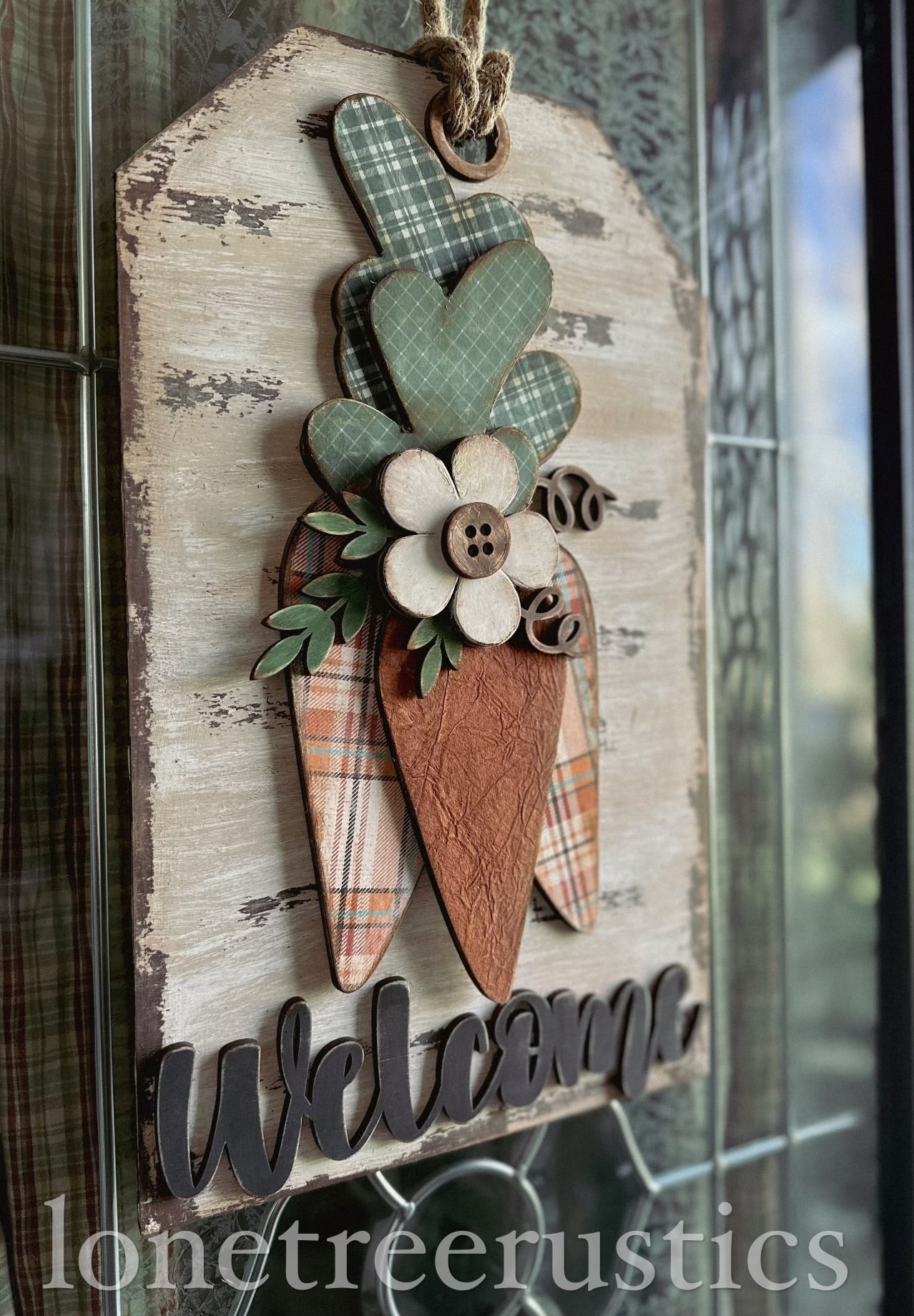 Welcome Door Tag with Carrots | DIY | Laser Wood Kit