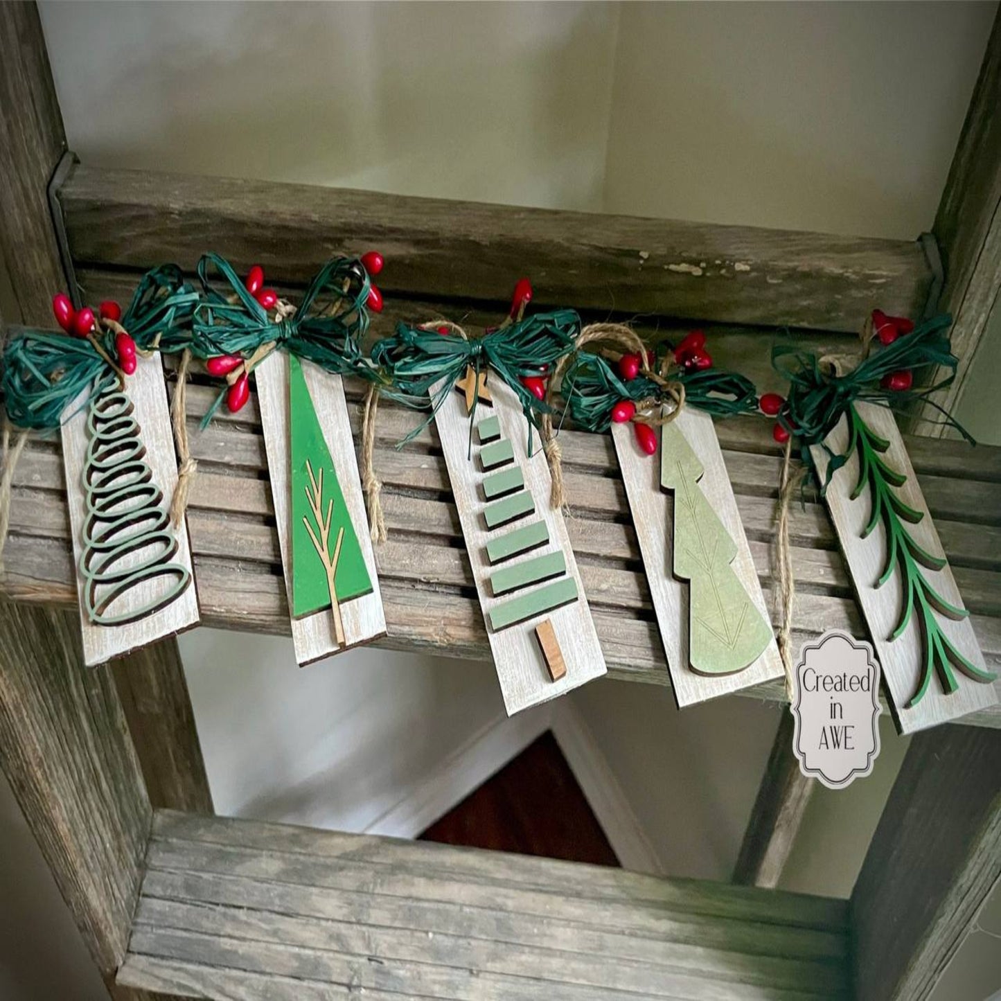 Rustic Christmas Tree Tags DIY Wood Kit – Set of 5 | 1/4" Birch | 3.5"–4.25"