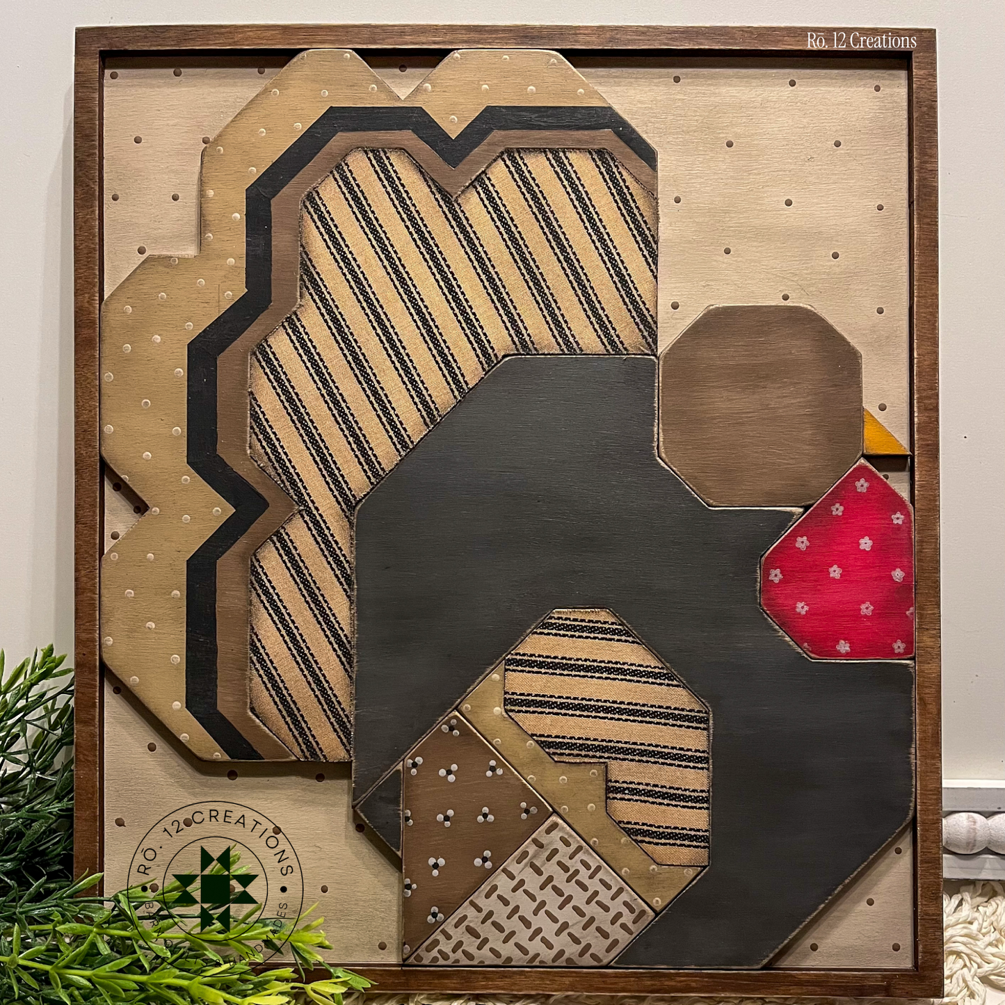 Turkey Quilt Block – Laser Cut Wood Kit, 12" x 10.5" | 1/4" Birch