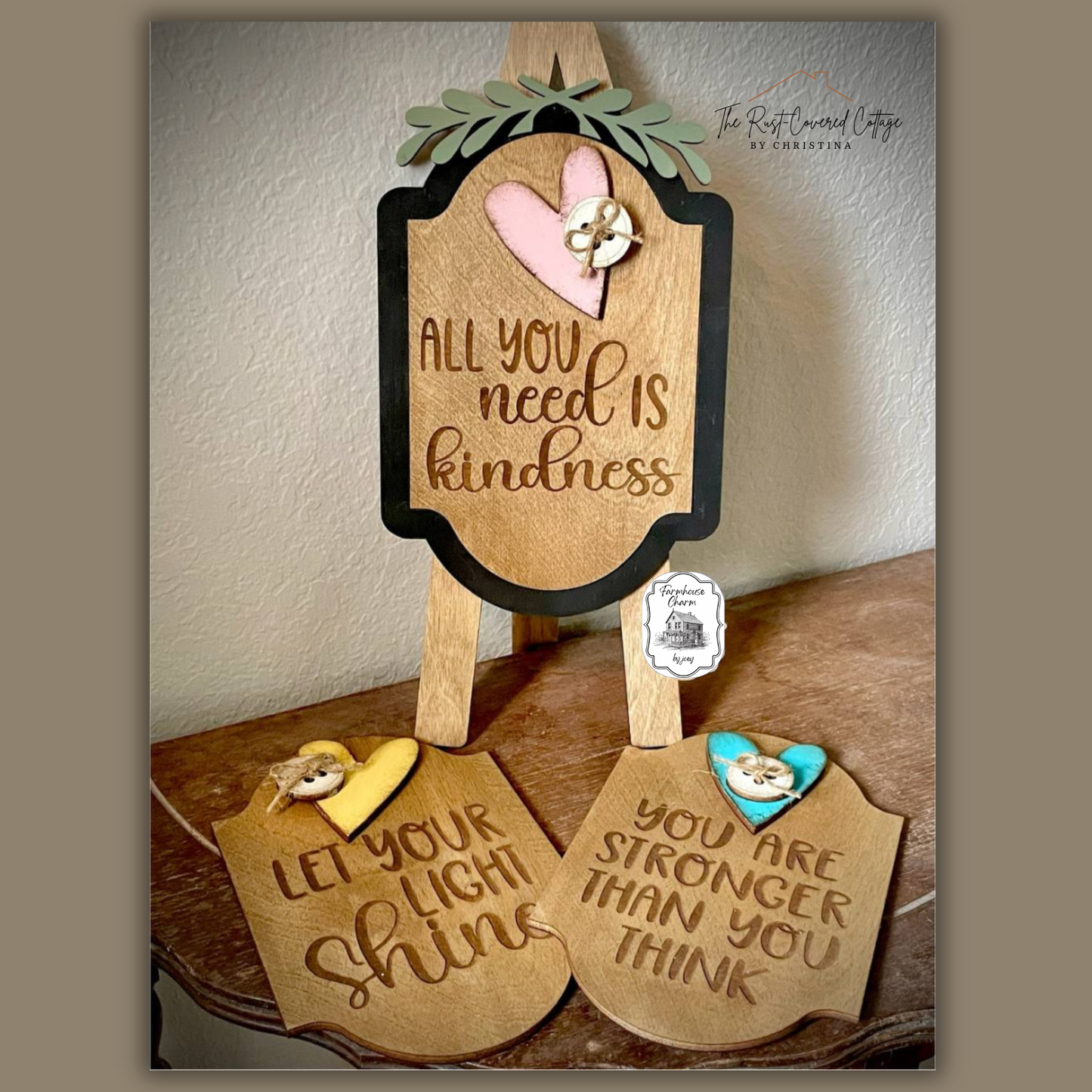 Inspired Trio Easel Insert Set | Laser Cut Wood Kit (Set of 3)