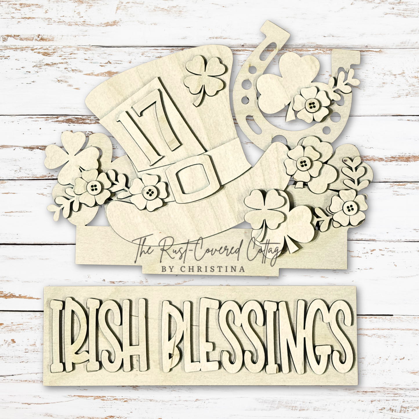 Irish Blessings Insert – Interchangeable Window Box – DIY Wood Kit