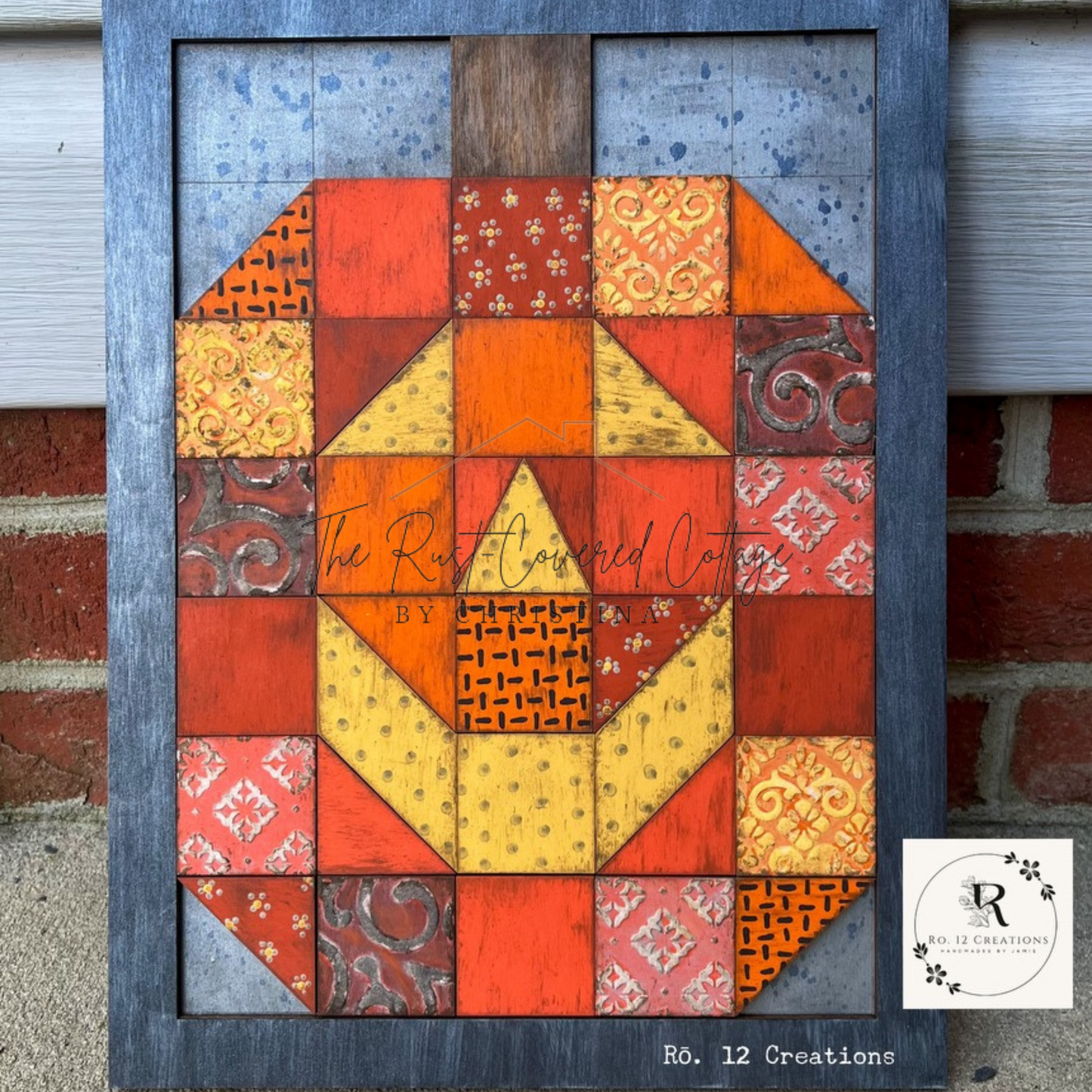 Jack O' Lantern Quilt Block| DIY Kit| Halloween