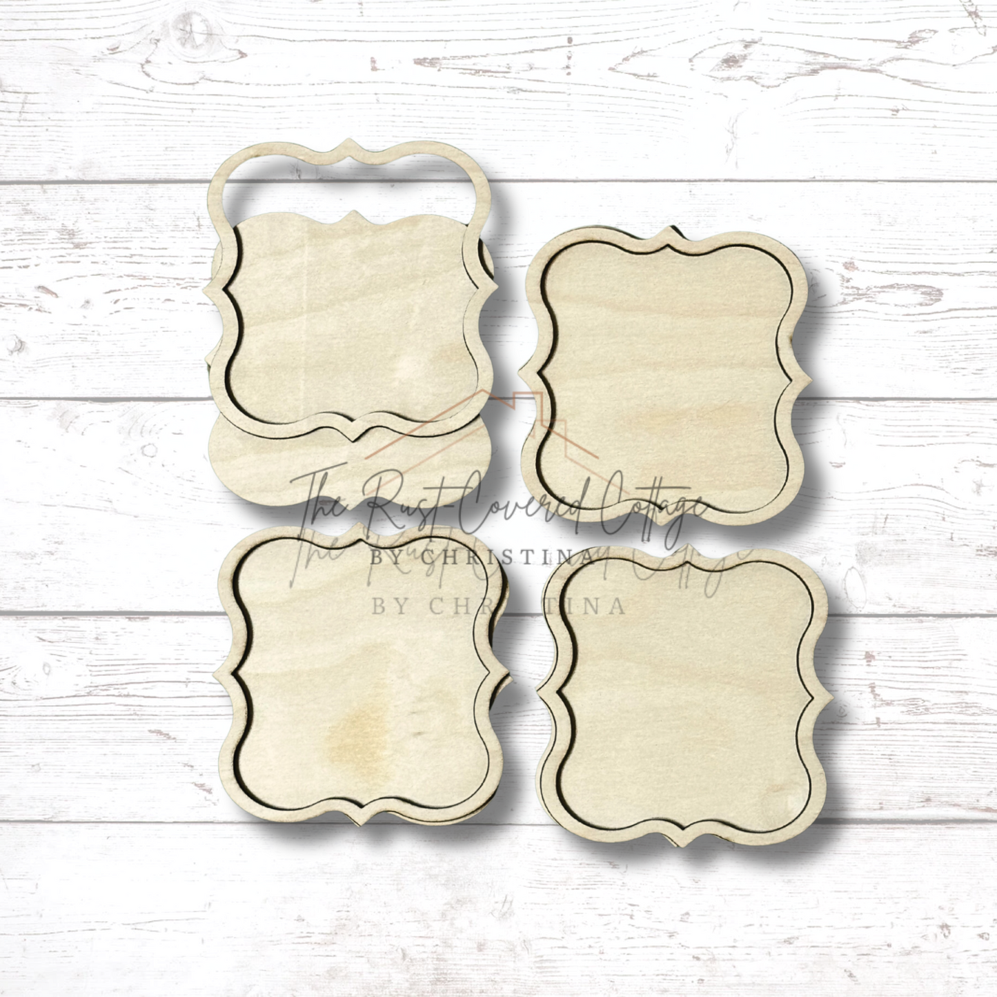 Coaster Set – Unfinished DIY Wood Kit (Set of 4)