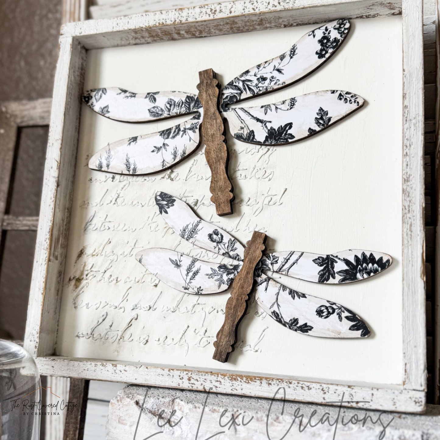Layered Dragonfly Wood Cutout Set – Laser Cut DIY Craft Blanks