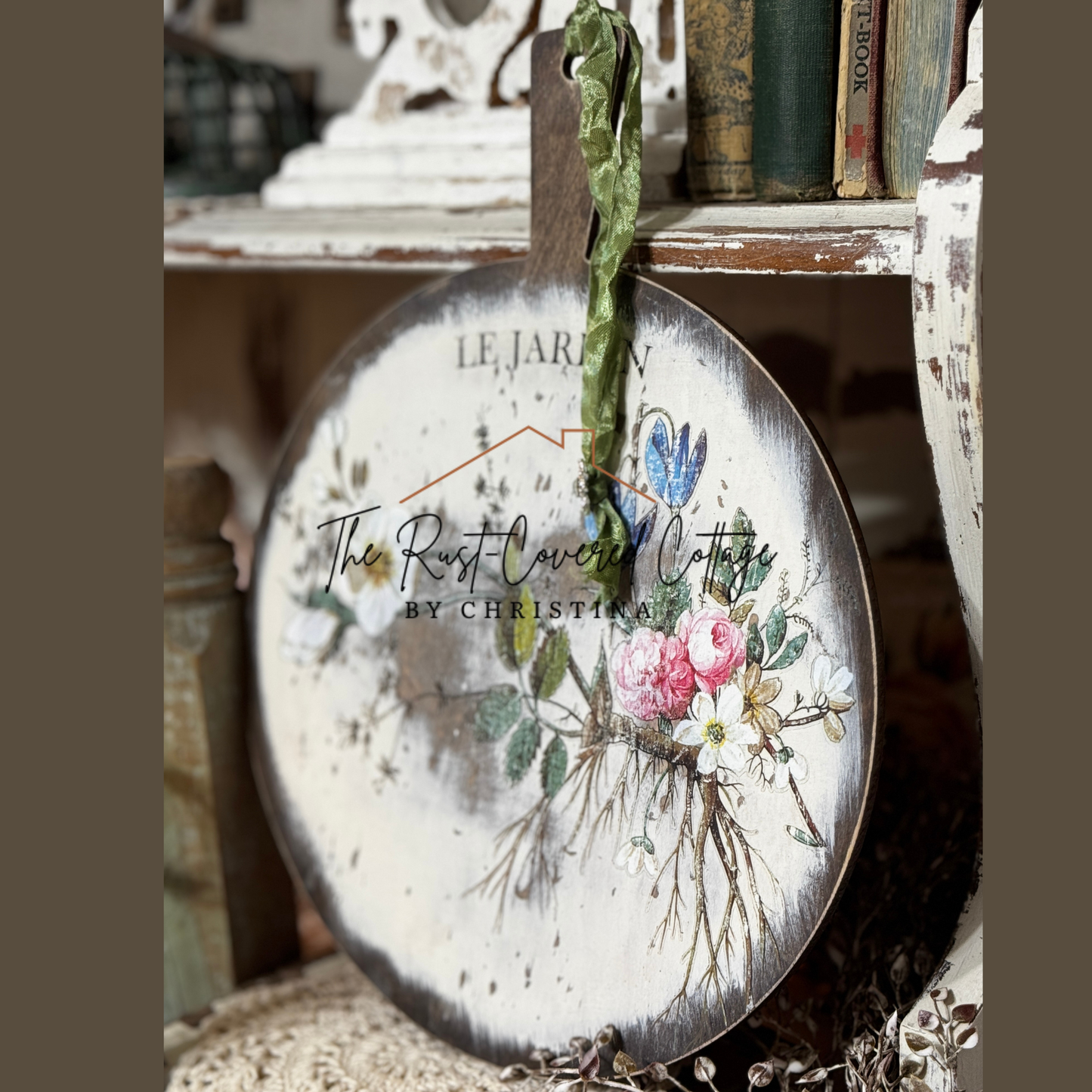Le Jardin Decorative Cutting Board – Finished with IOD Transfer