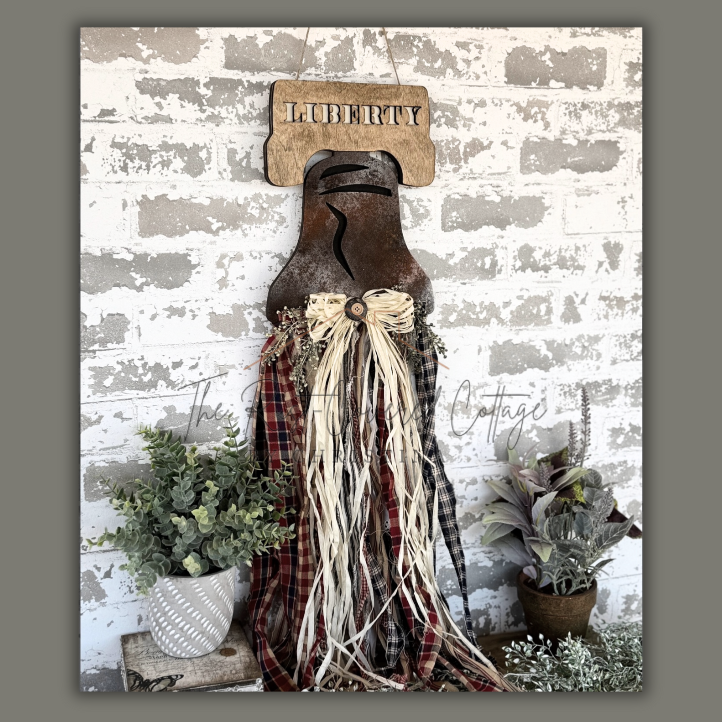 Liberty Bell Rag Hanger – Laser Cut 1/4" Birch DIY Kit, 10.75" x 8.5"