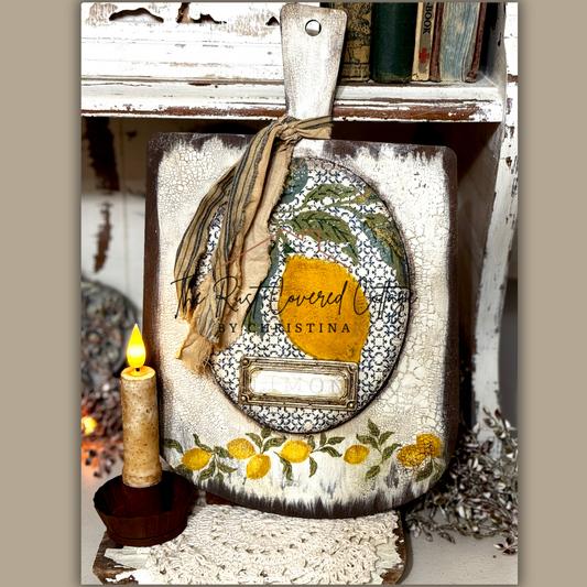 Limon Decorative Cutting Board – Finished with Paint Inlays and IOD Details