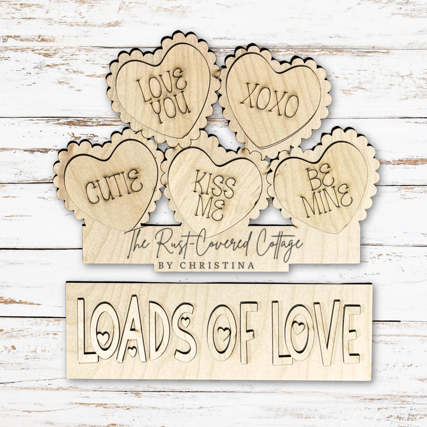 Loads of Love Insert – Interchangeable Window Box – DIY Wood Kit