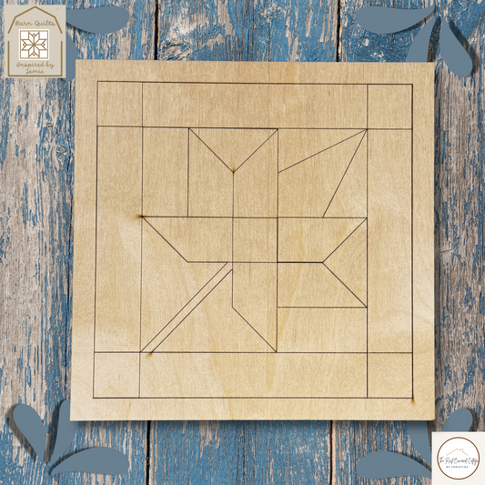 Maple Leaf Quilt Block – Laser Cut Wood Kit, 10.5" | 1/4" Birch