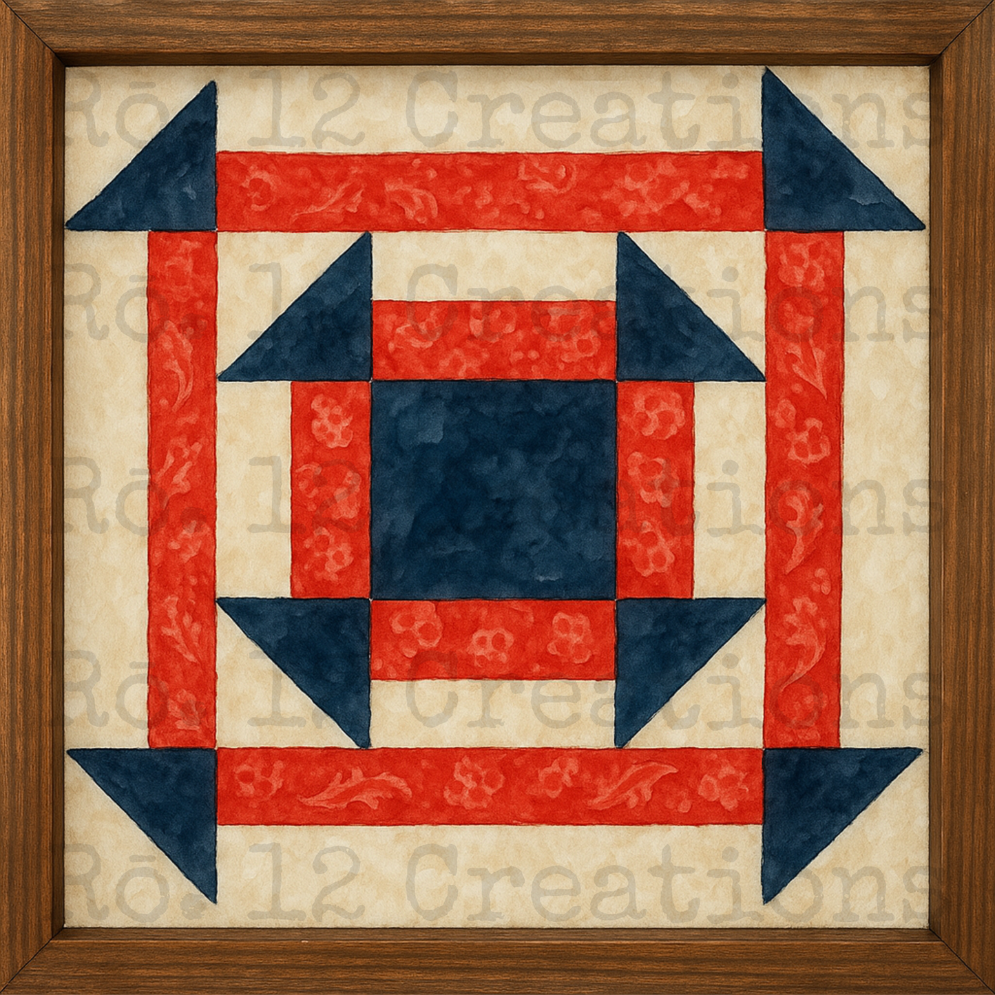 Double Churn Dash Quilt Block | Laser Cut DIY Wood Kit | 1/4" Birch, 10.5" Unfinished