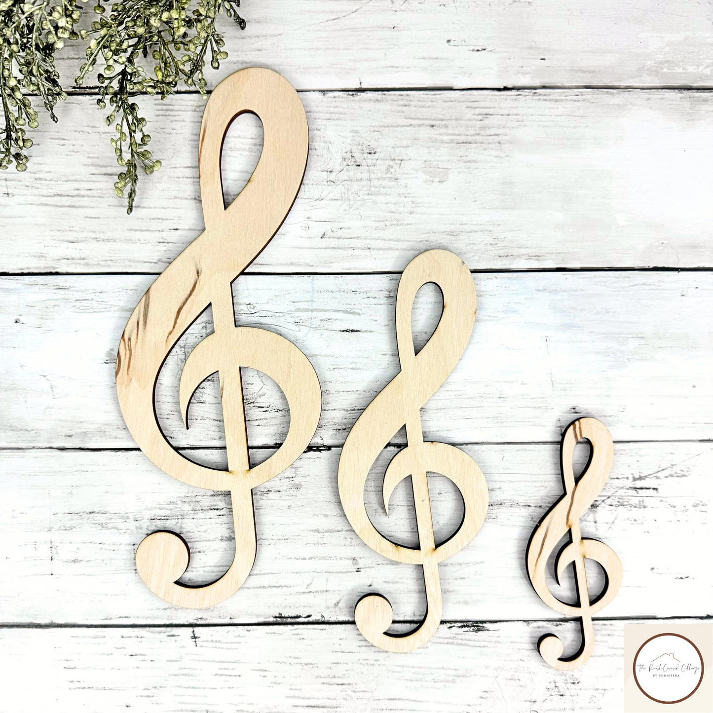 Music Notes DIY Wood Kit – Treble Note Set