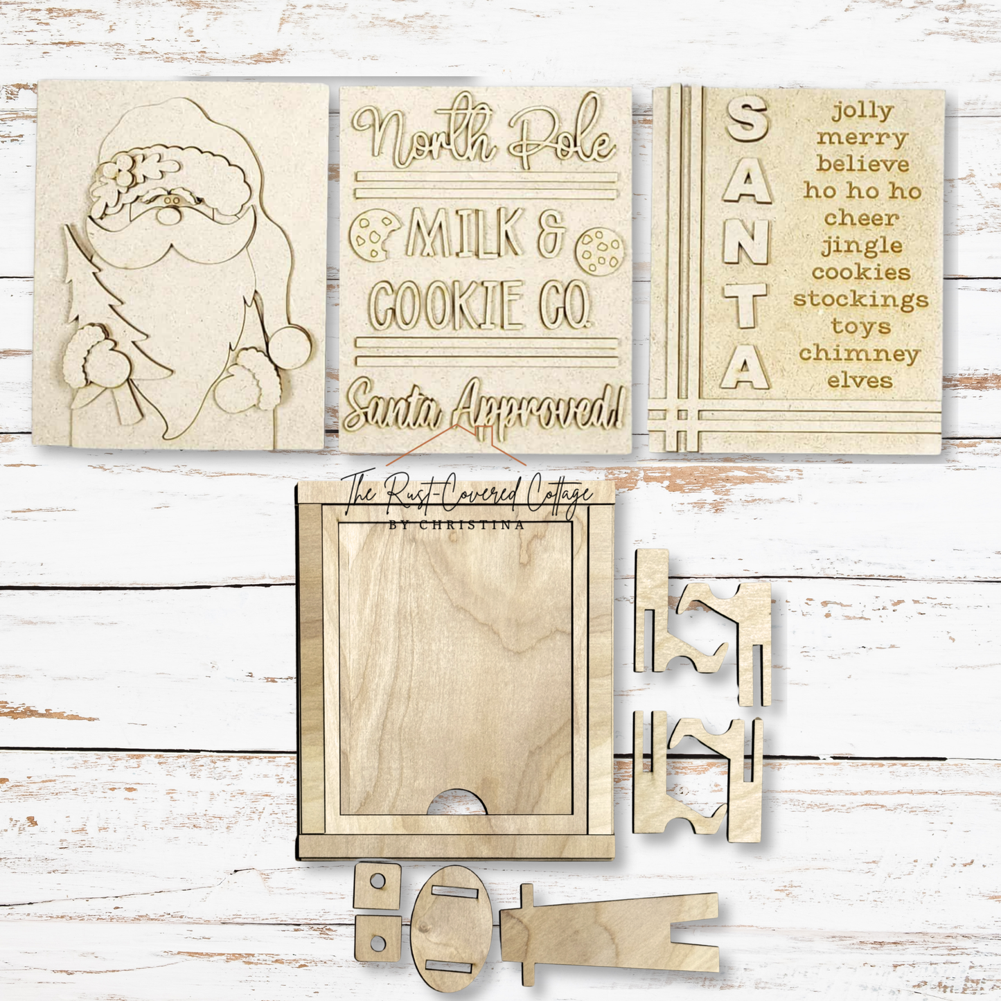 North Pole Sign Trio | DIY Christmas Wood Kit | Laser Cut 1/4" Birch