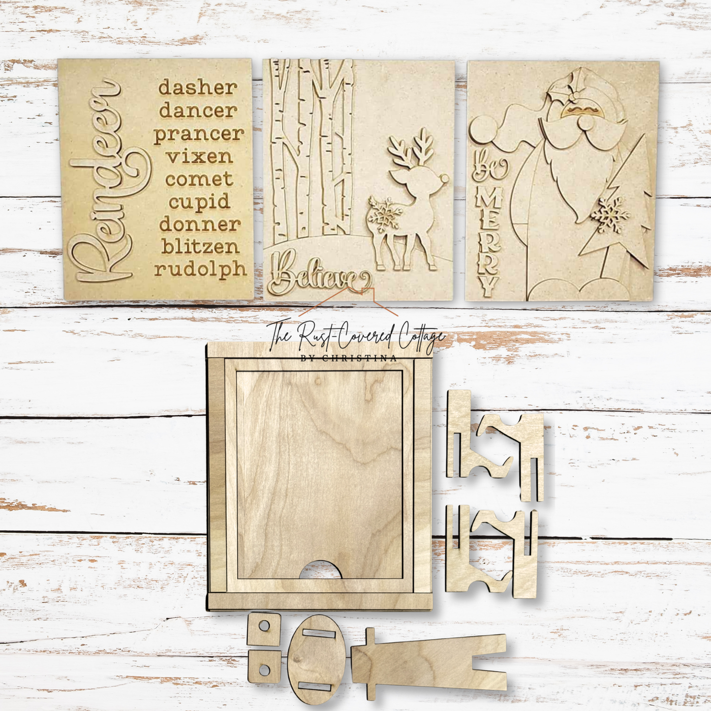 Oh Deer! Sign Trio | Christmas Shelf Sitters & Frame Kit