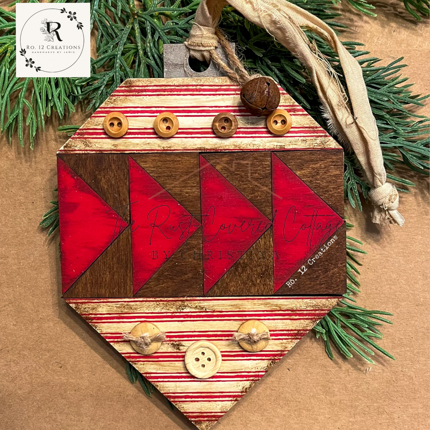 Christmas Barn Quilt Ornies - Set 1 | DIY Wood Ornament Kit