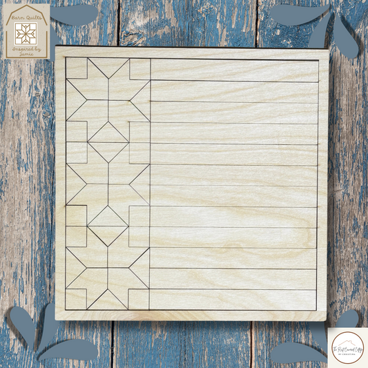 Patriotic Ribbon Stars & Stripes Quilt Block | Barn Quilts Inspired by Jamie