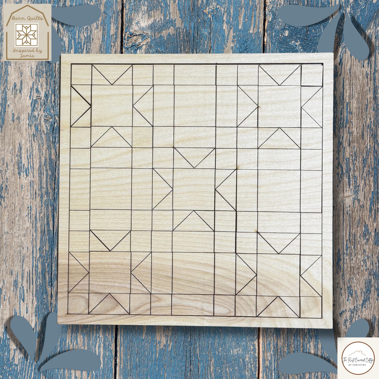 Patriotic Sawtooth Stars Quilt Block | Barn Quilts Inspired by Jamie