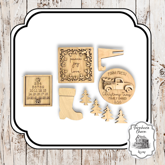 Peace, Joy, Love |Christmas| Wood Kit