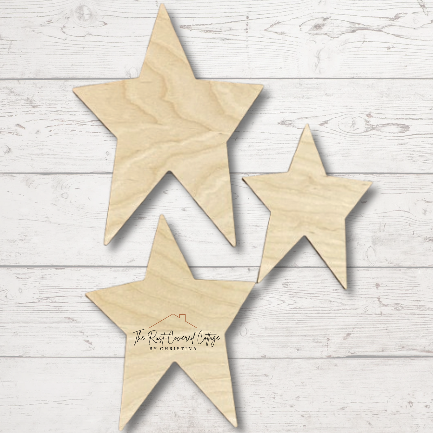 Wood Star Set of 3| DIY Wood| Laser Cut