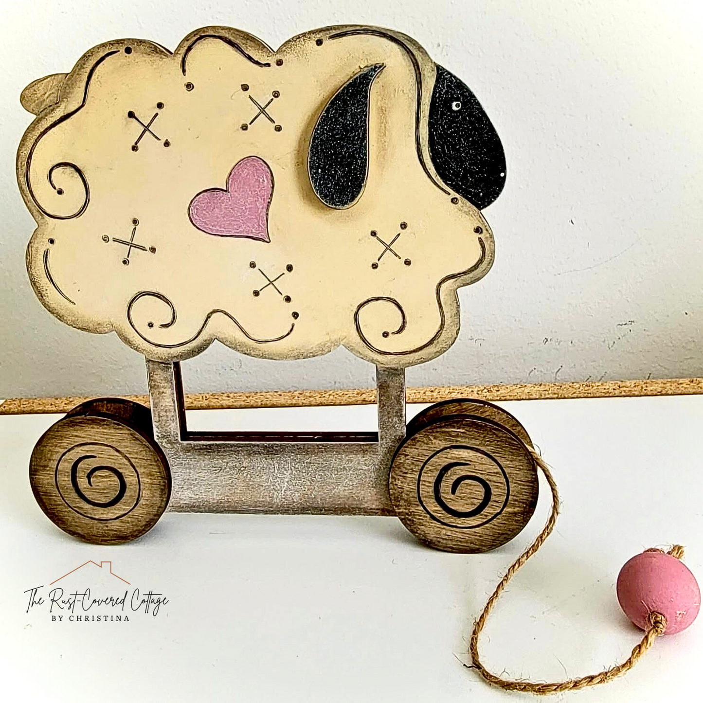 Vintage-Inspired Pull Sheep – DIY Wood Kit