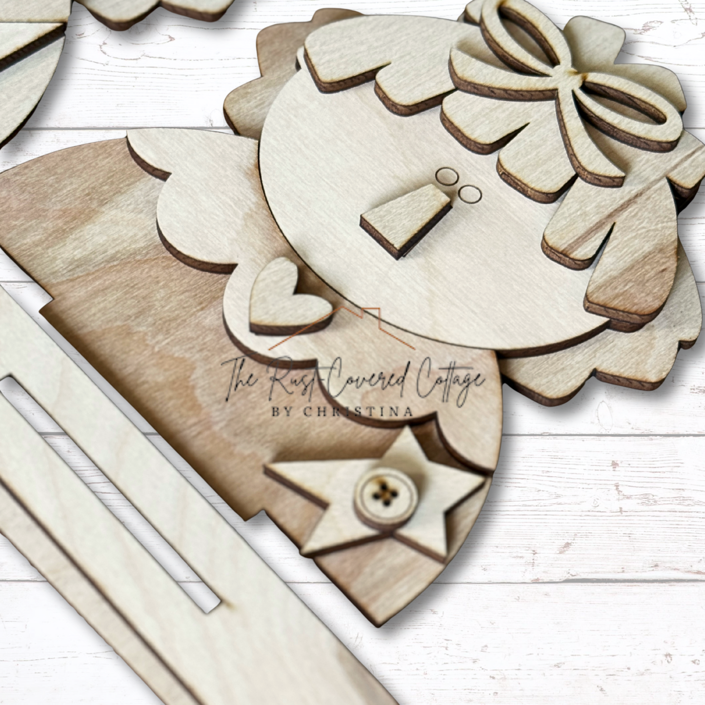 Raggedy Ann & Andy Shelf Sitters | Laser Cut 1/4" Birch | DIY Wood Kit