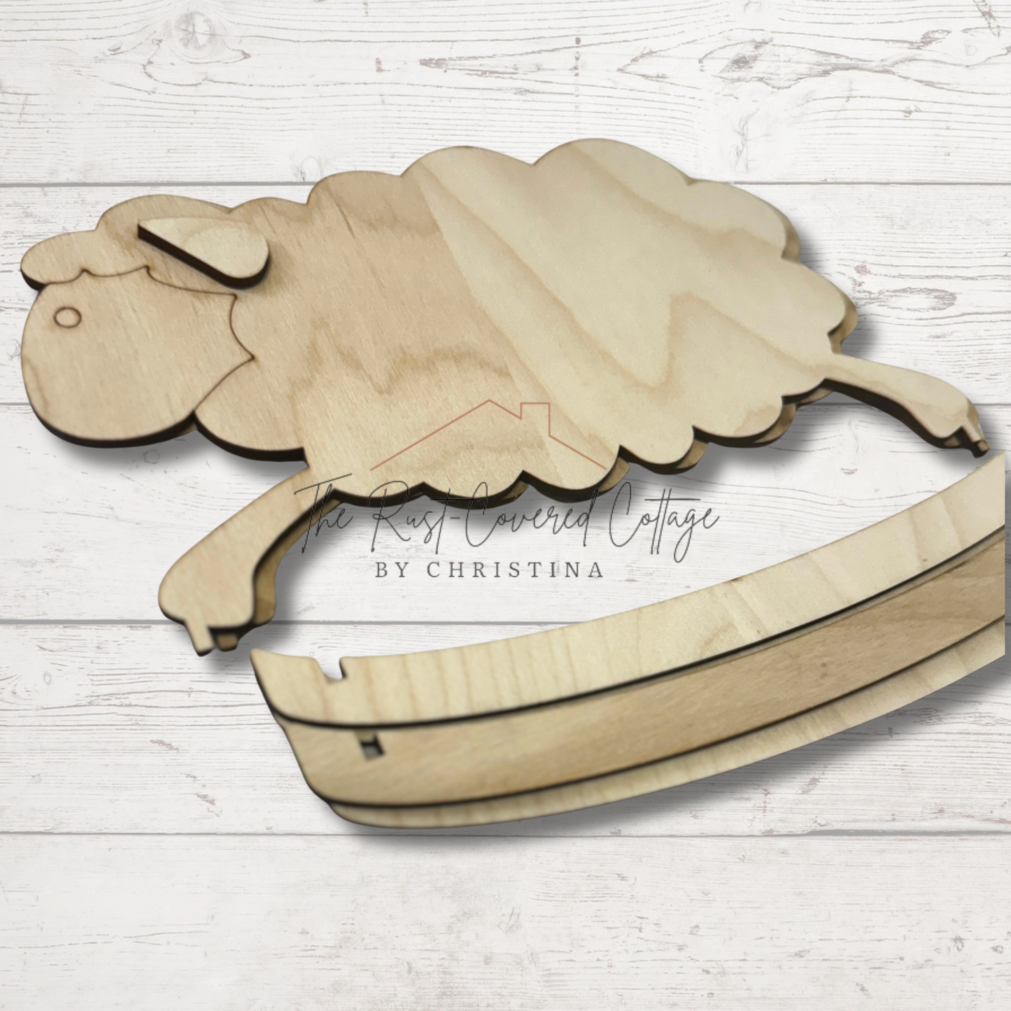 Rockin' Sheep Wood Kit | Laser Cut Farmhouse Decor | DIY Craft Kit