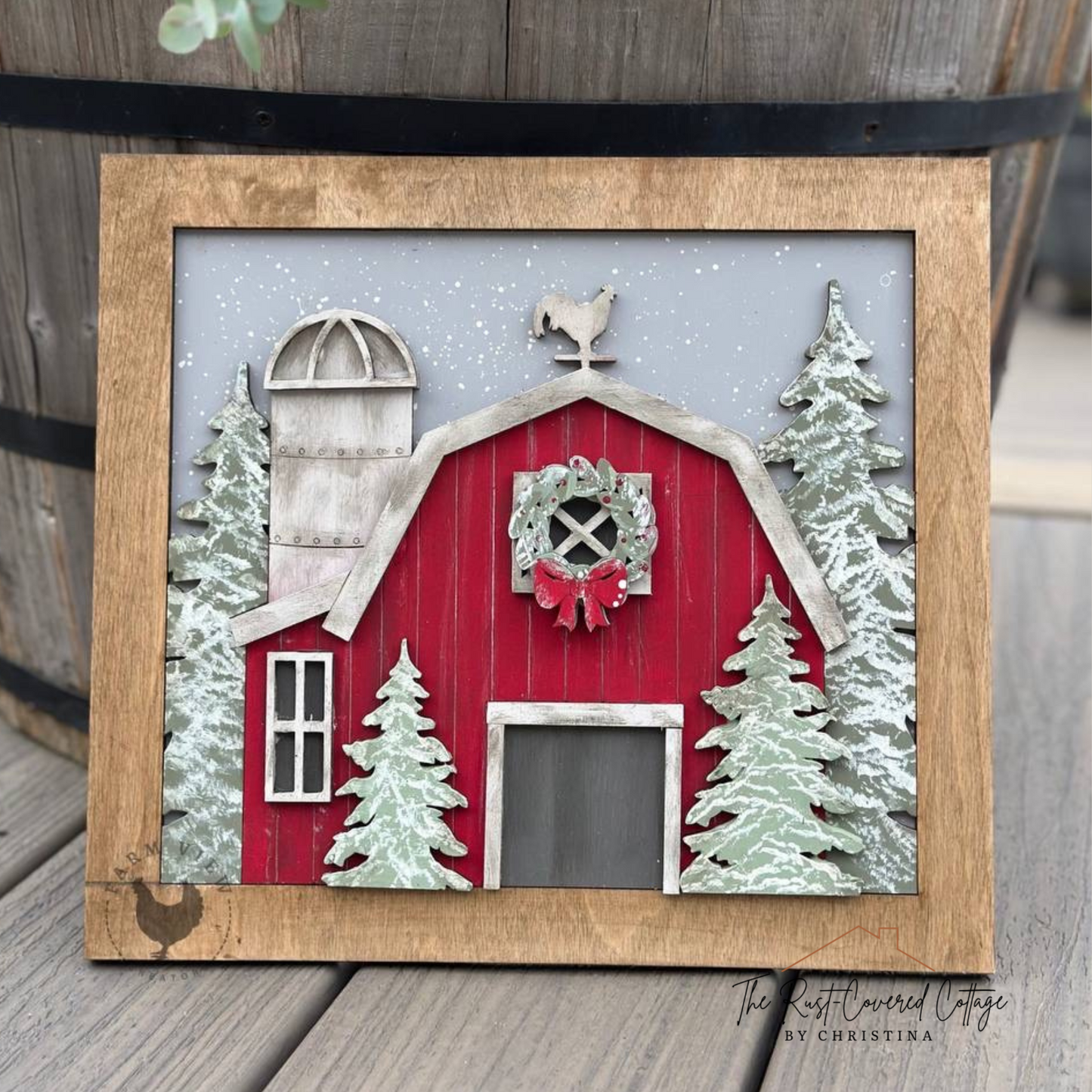 Rustic Farmhouse Barn Wood Kit – 12” x 11” | Cozy Farmhouse Craft