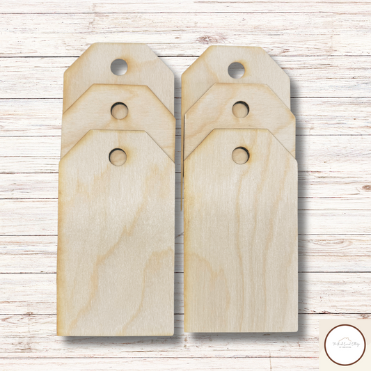 Wood Tags- set of 6| DIY Laser Cut