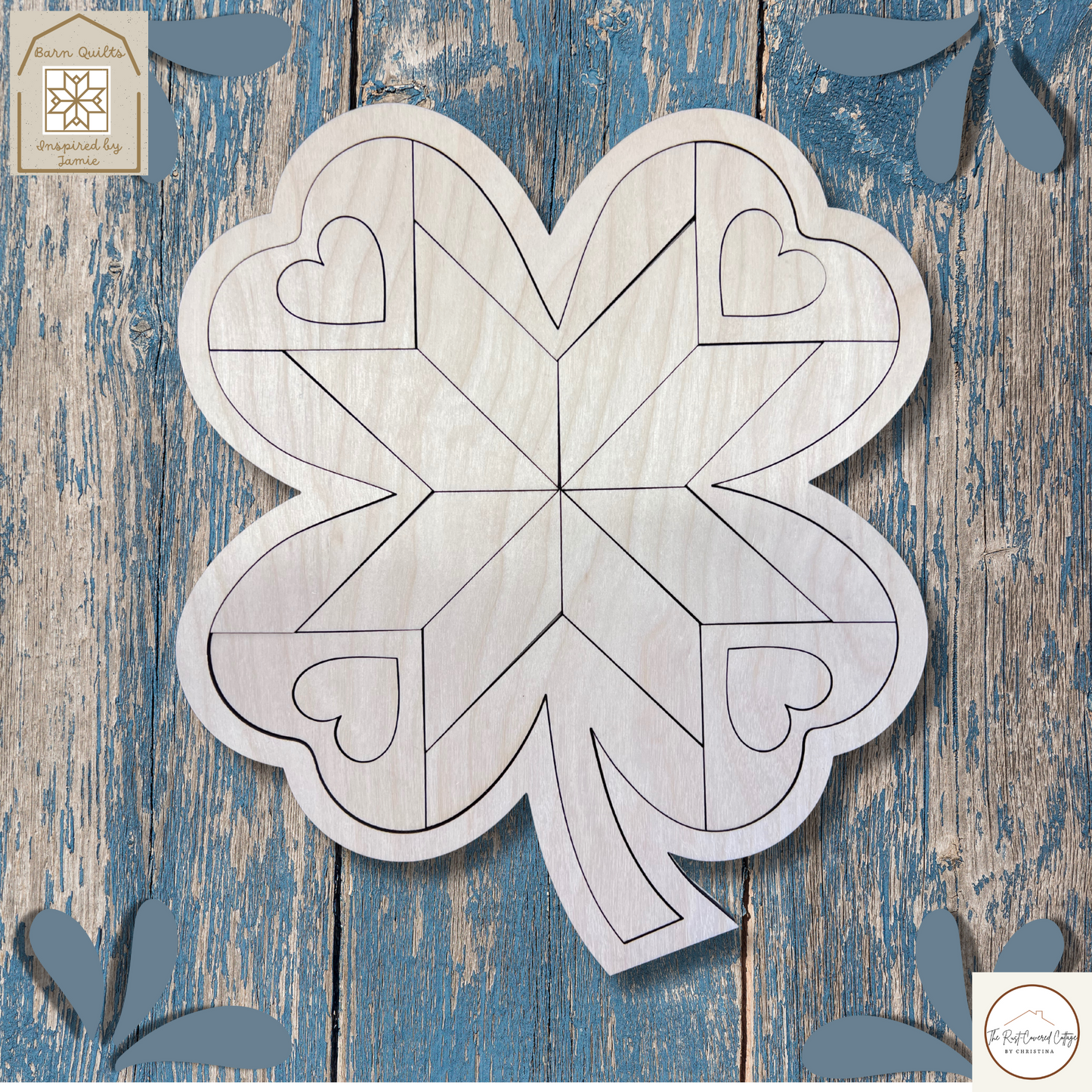 Shamrock - Barn Quilt DIY Wood Kit