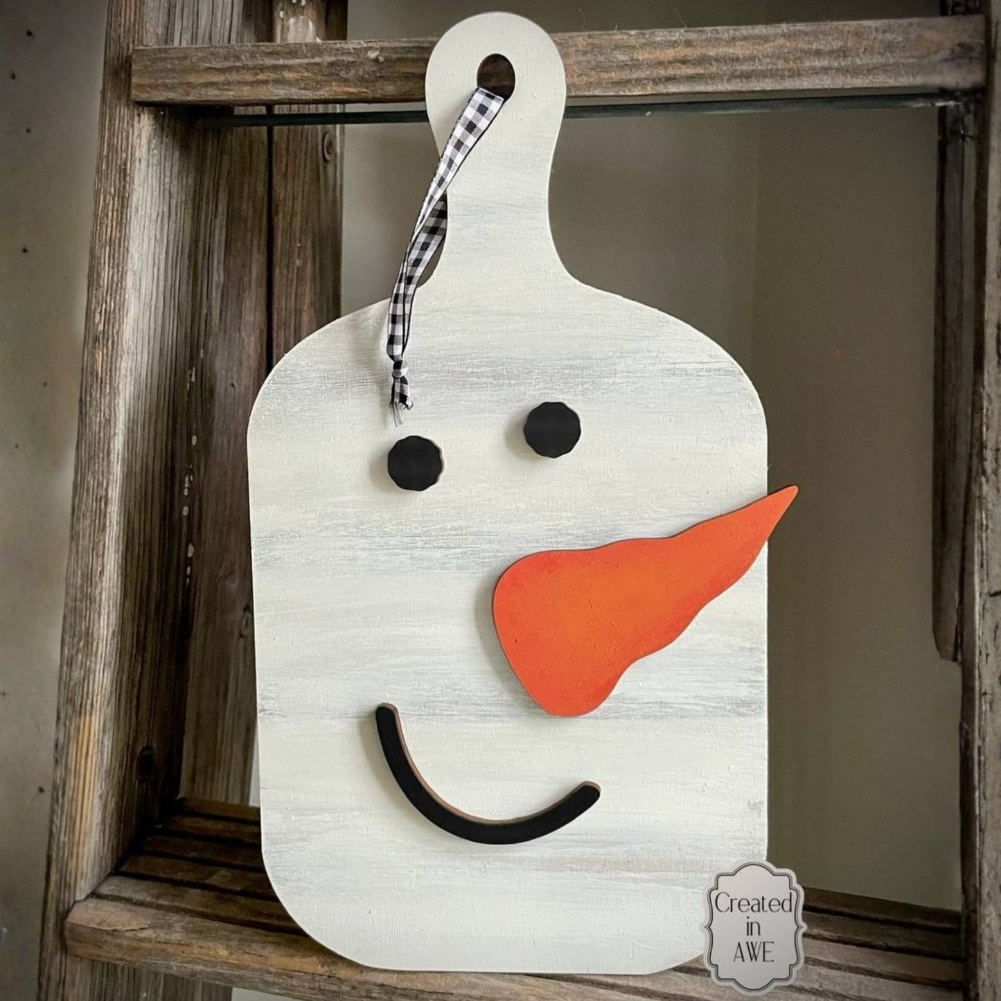 Snowman Breadboard | Winter Farmhouse Holiday Decor