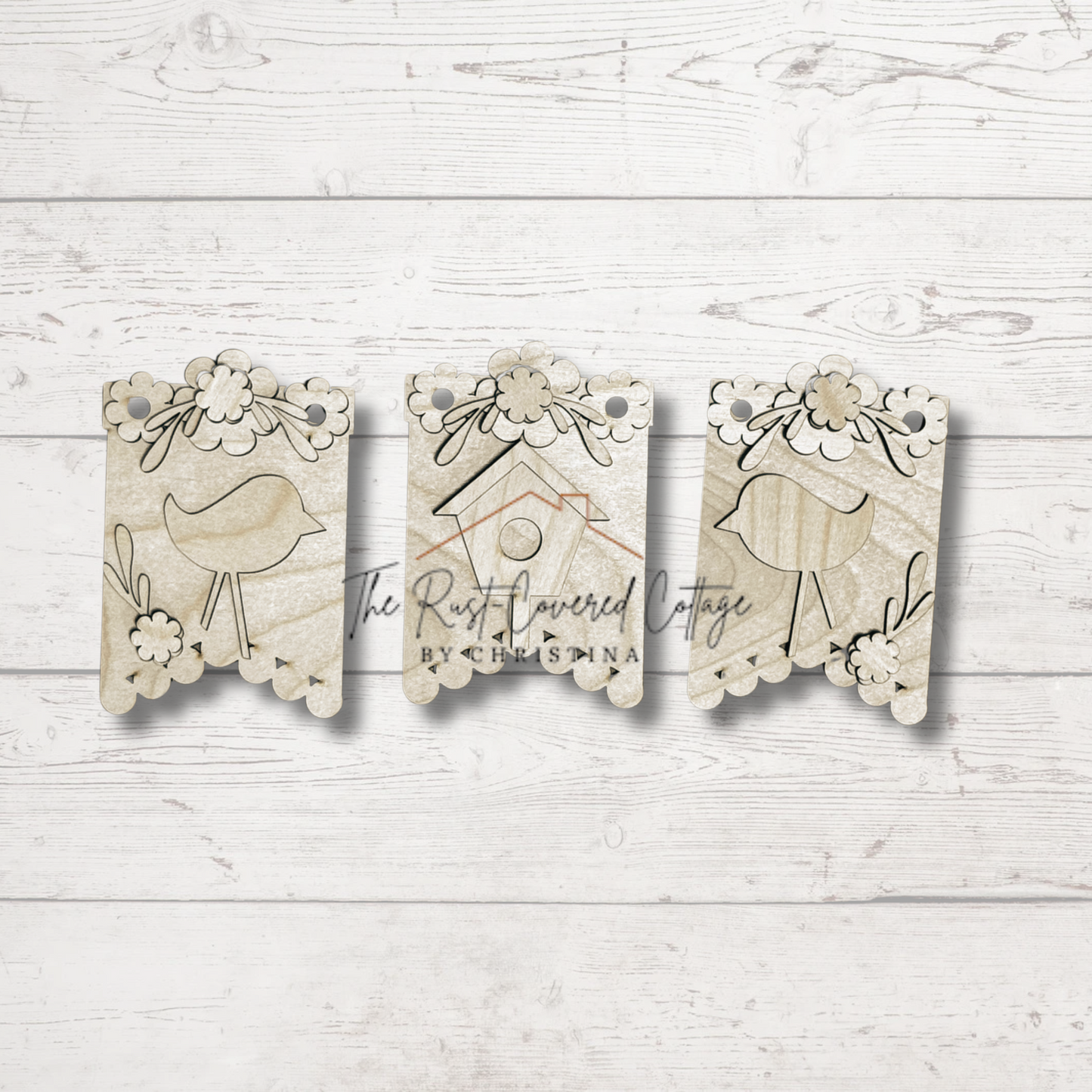 Spring Birdhouse Interchangeable Banner | DIY Wood Kit