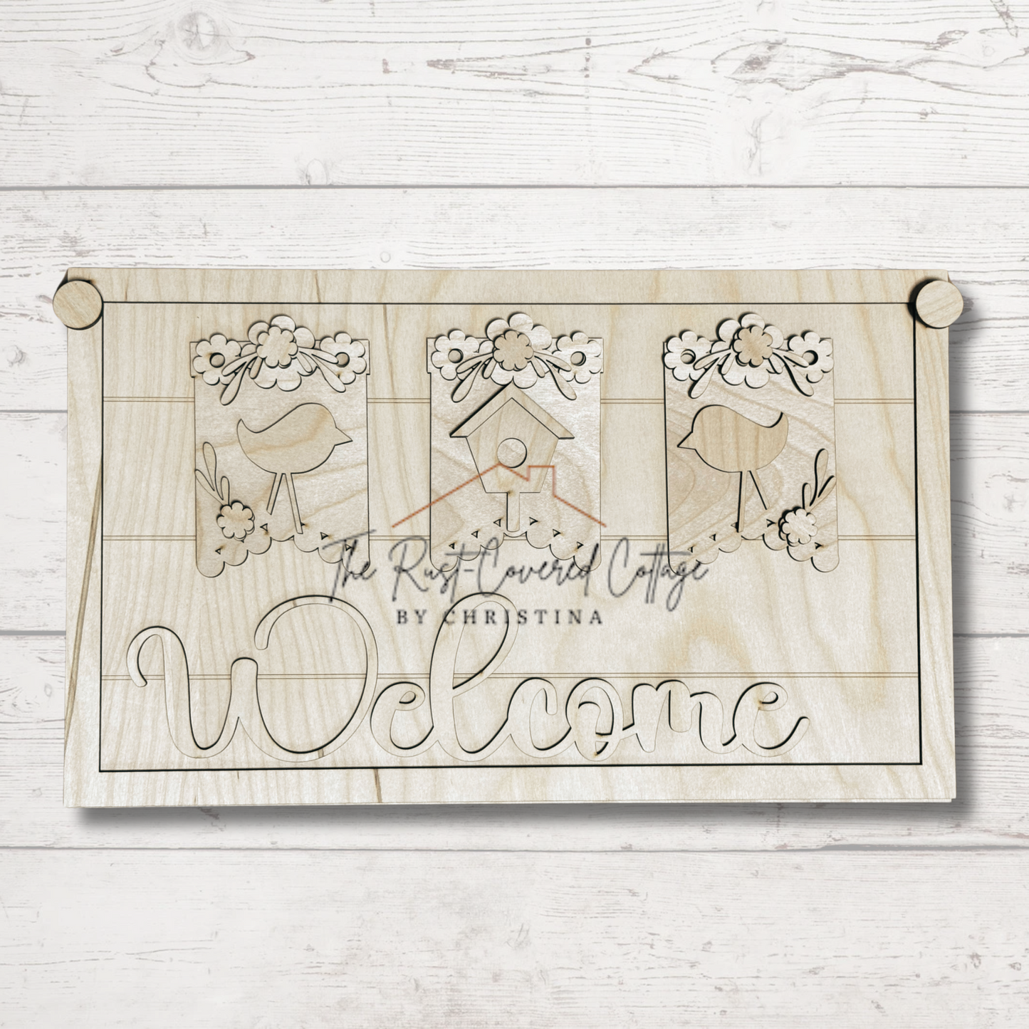 Spring Birdhouse Interchangeable Banner | DIY Wood Kit