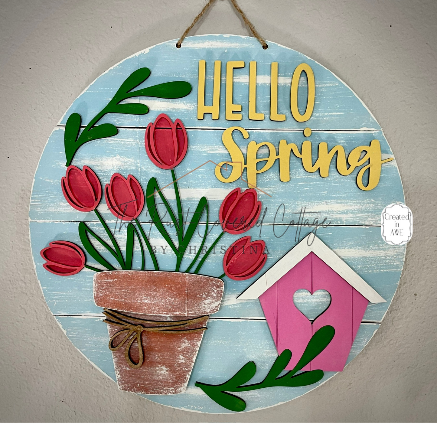 Spring Tulips Door Hanger | DIY | Wood Kit