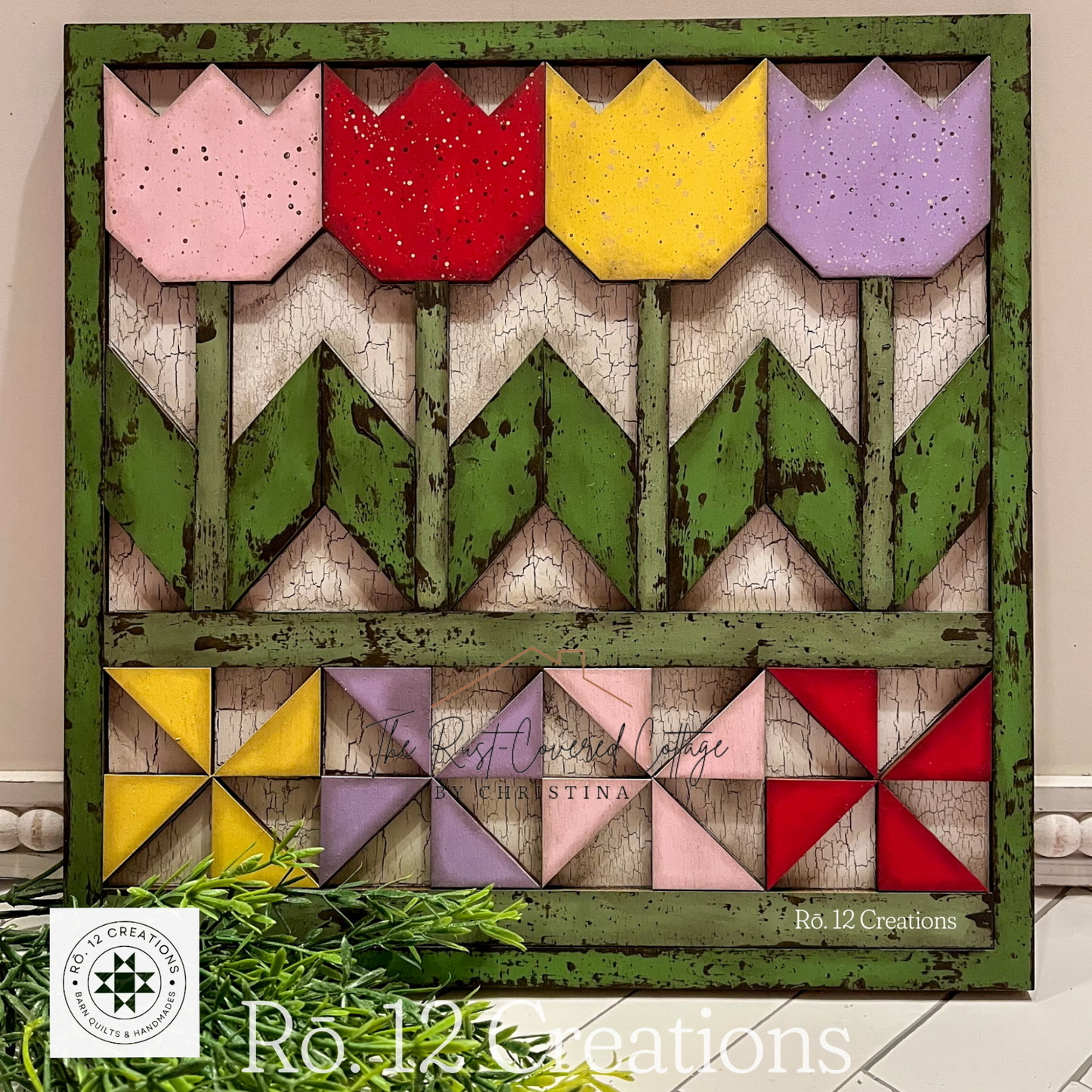 Tulip Garden Barn Quilt Block