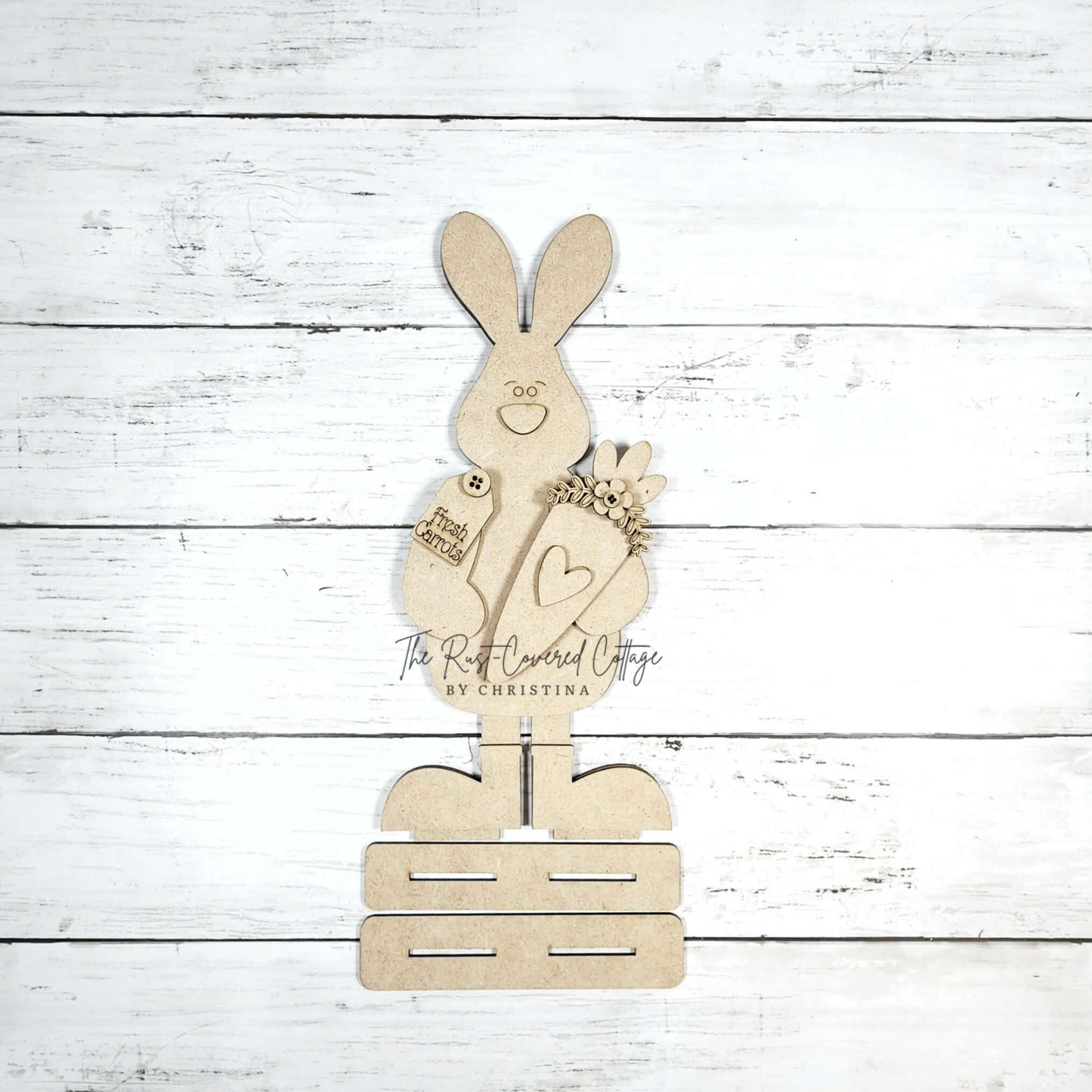 Standing Carrot Bunny Wood Kit